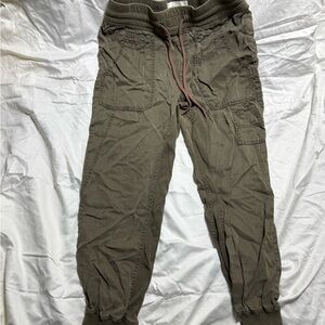 Anthropology  Olive women Jogger Pants -Small